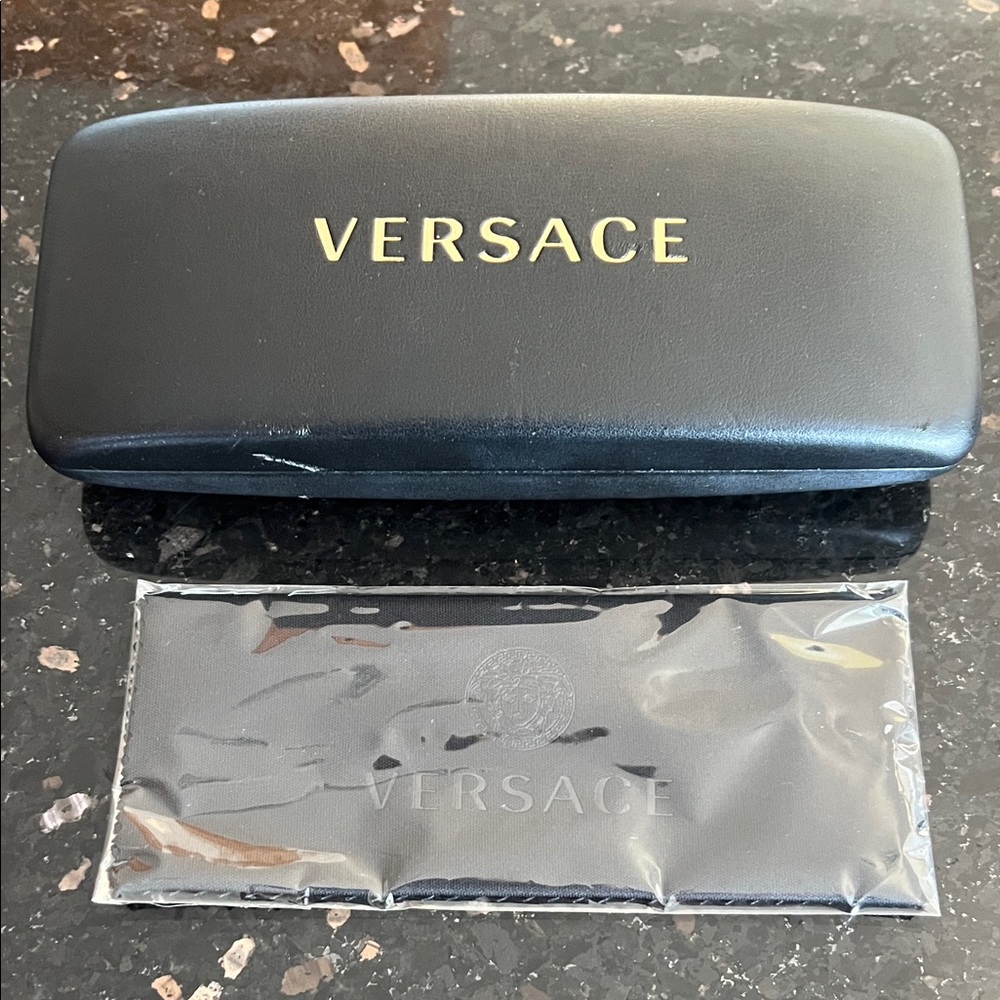 Versace Hard Case & Cleaning Cloth for Eyeglasses/Sunglasses